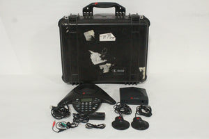 Polycom SoundStation 2W EX DECT Conference Phone w/ (2) Expandable Microphones in Pelican 1550 Case