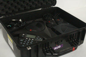 Polycom SoundStation 2W EX DECT Conference Phone w/ (2) Expandable Microphones in Pelican 1550 Case