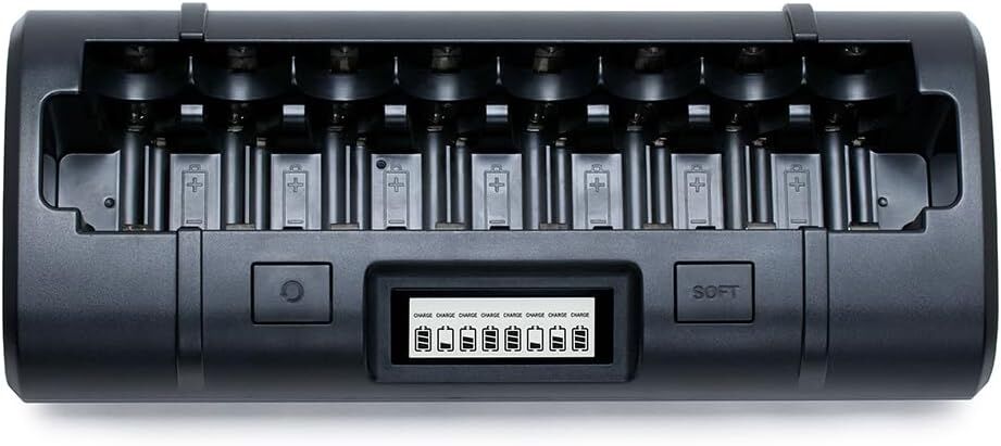 Powerex MH-C808M Charger for 8 AA/AAA/C/D NiMH/NiCD Batteries