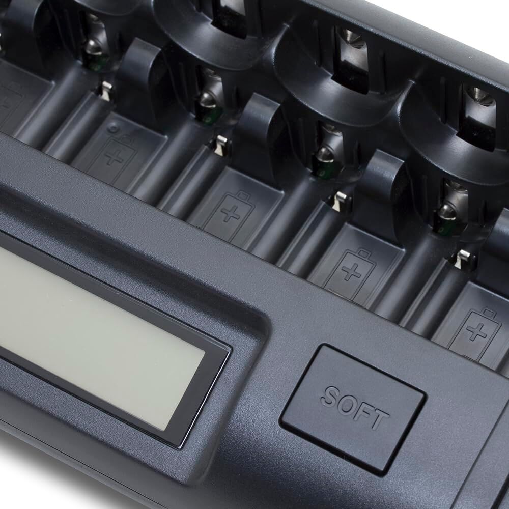 Powerex MH-C808M Charger for 8 AA/AAA/C/D NiMH/NiCD Batteries