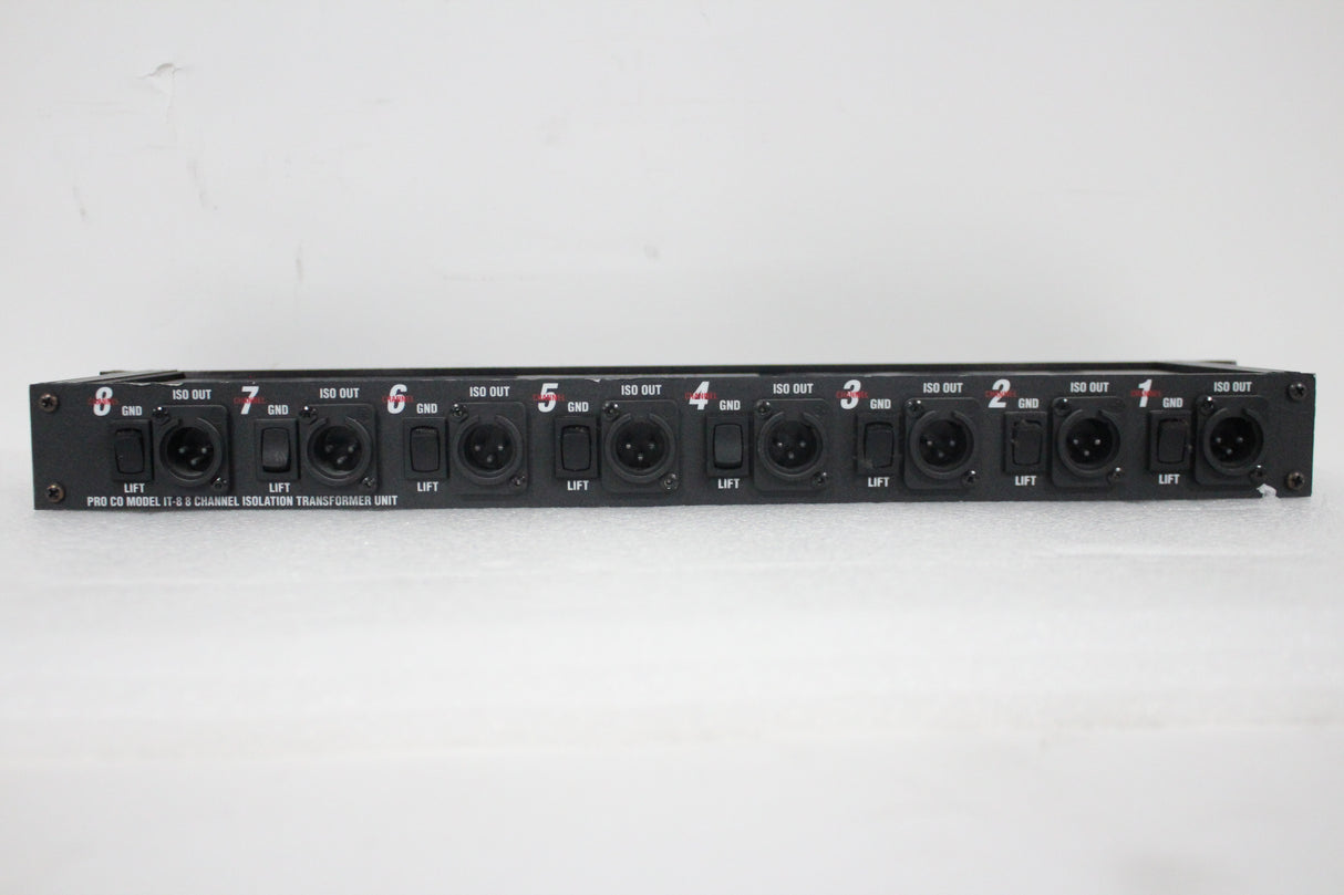 Pro Co IT8 8-Channel Isolation Transformer Unit