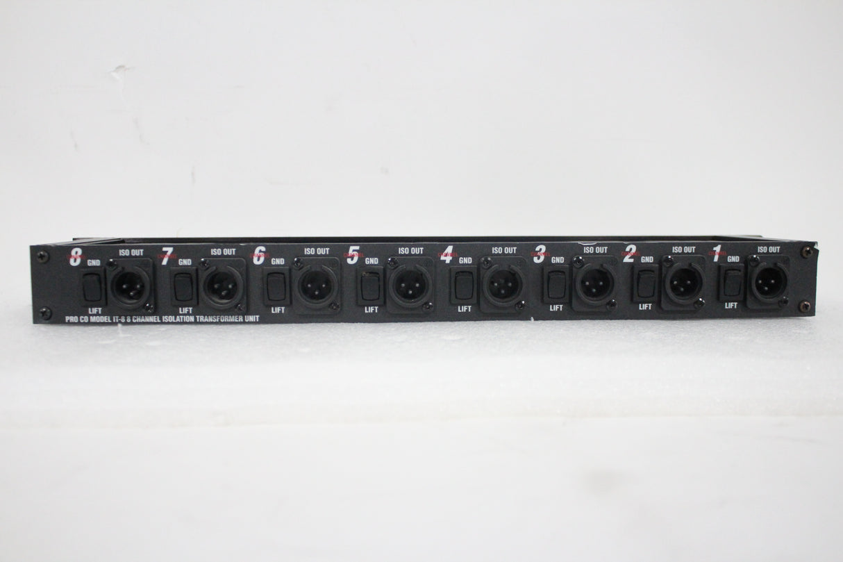 Pro Co IT8 8-Channel Isolation Transformer Unit
