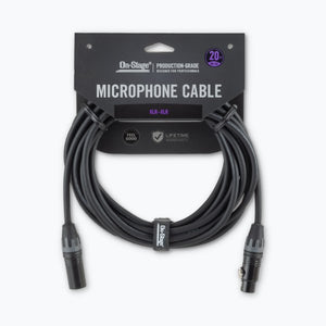 (NEW) On-Stage MC-20 Production-Grade Microphone Cable (XLR to XLR) 20 ft