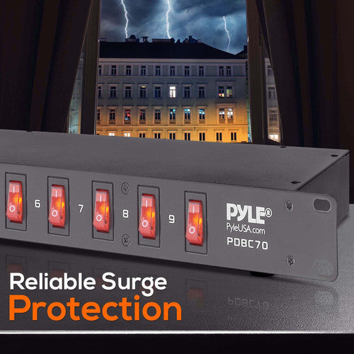 Pyle Pro PDBC70 Rack Mountable Power Strip