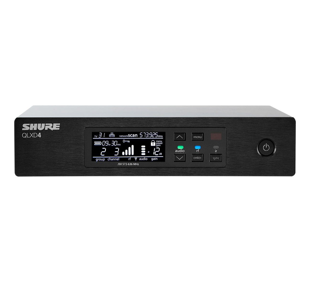 Shure QLXD4 - Digital Wireless Receiver (V50 Band: 174-216 MHz)