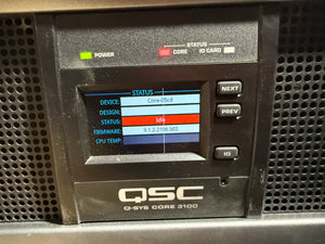 QSC Q-SYS Core 3100 Enterprise System Platform (FOR PARTS - Screen Damage)(1583-290)
