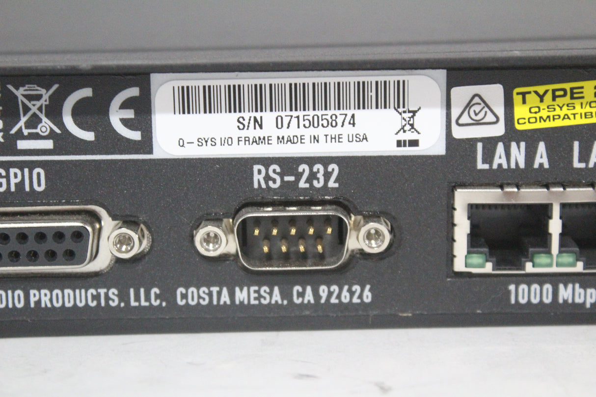 QSC Versatile Q-SYS I/O Frame Network Interface (1583-319)
