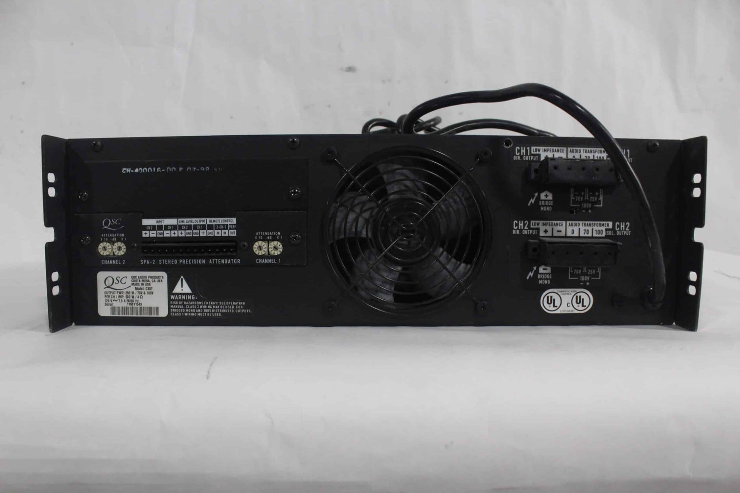 QSC CX6T 2-Channel 2x300W Professional Amplifier