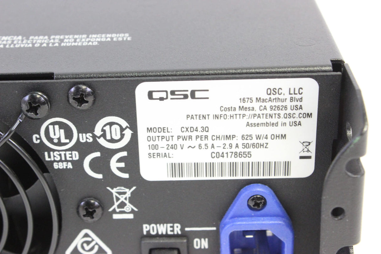 QSC CXD4.3Q-NA 4-Channel Processing Amplifier