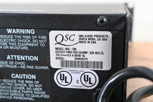 QSC MX-700 - MX Series 2-Channel Professional Stereo Power Amplifier