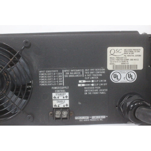 QSC PL4.0 PowerLight 2-Channel Stereo Professional Power Amplifier