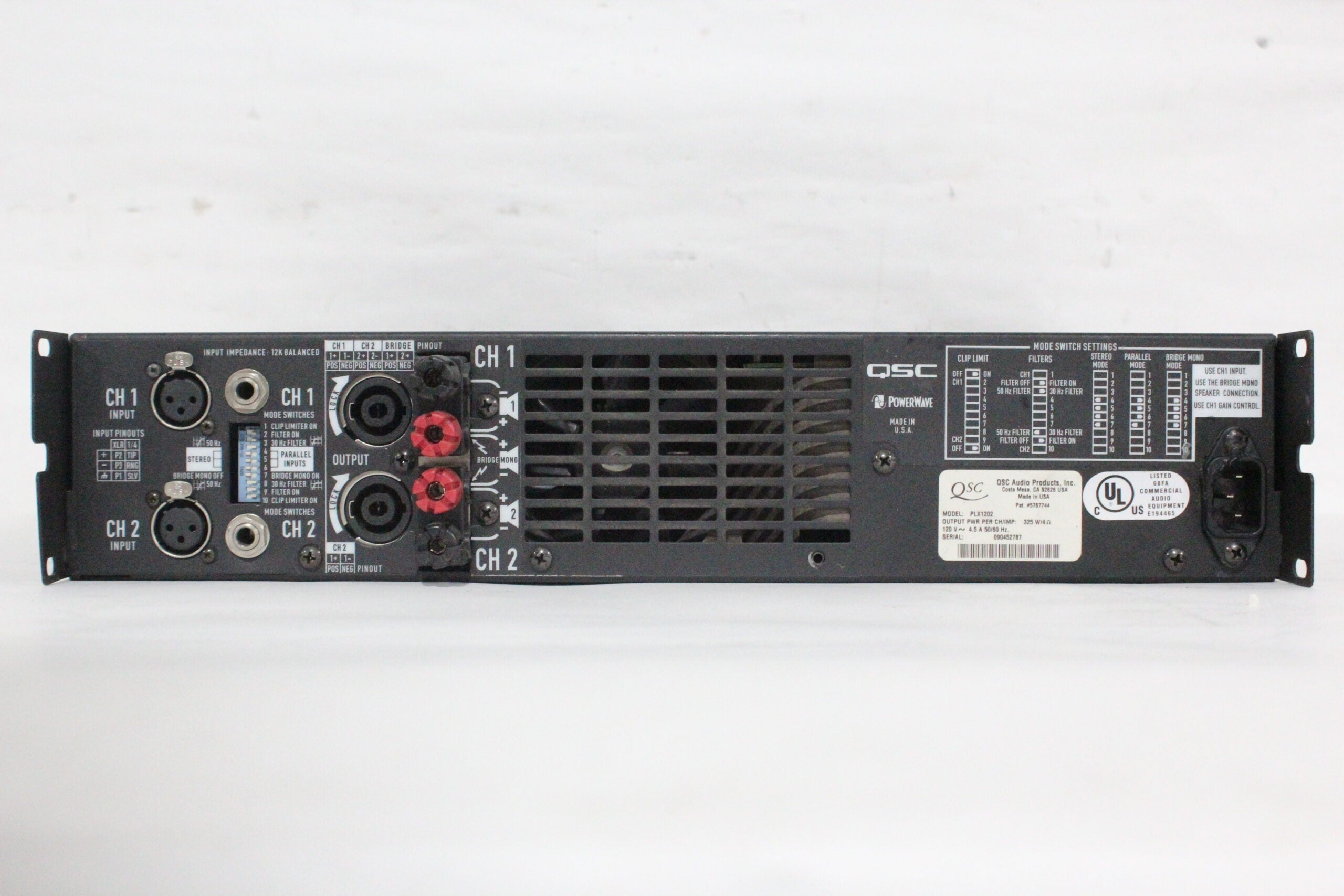 QSC PLX1202 PLX Series Power Amplifier – AVGear.com