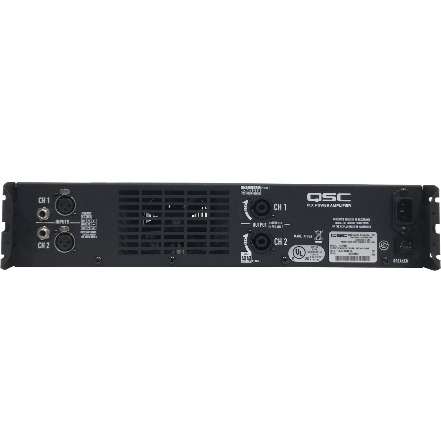 QSC PLX1804 PLX2 Series Professional Power Amplifiers
