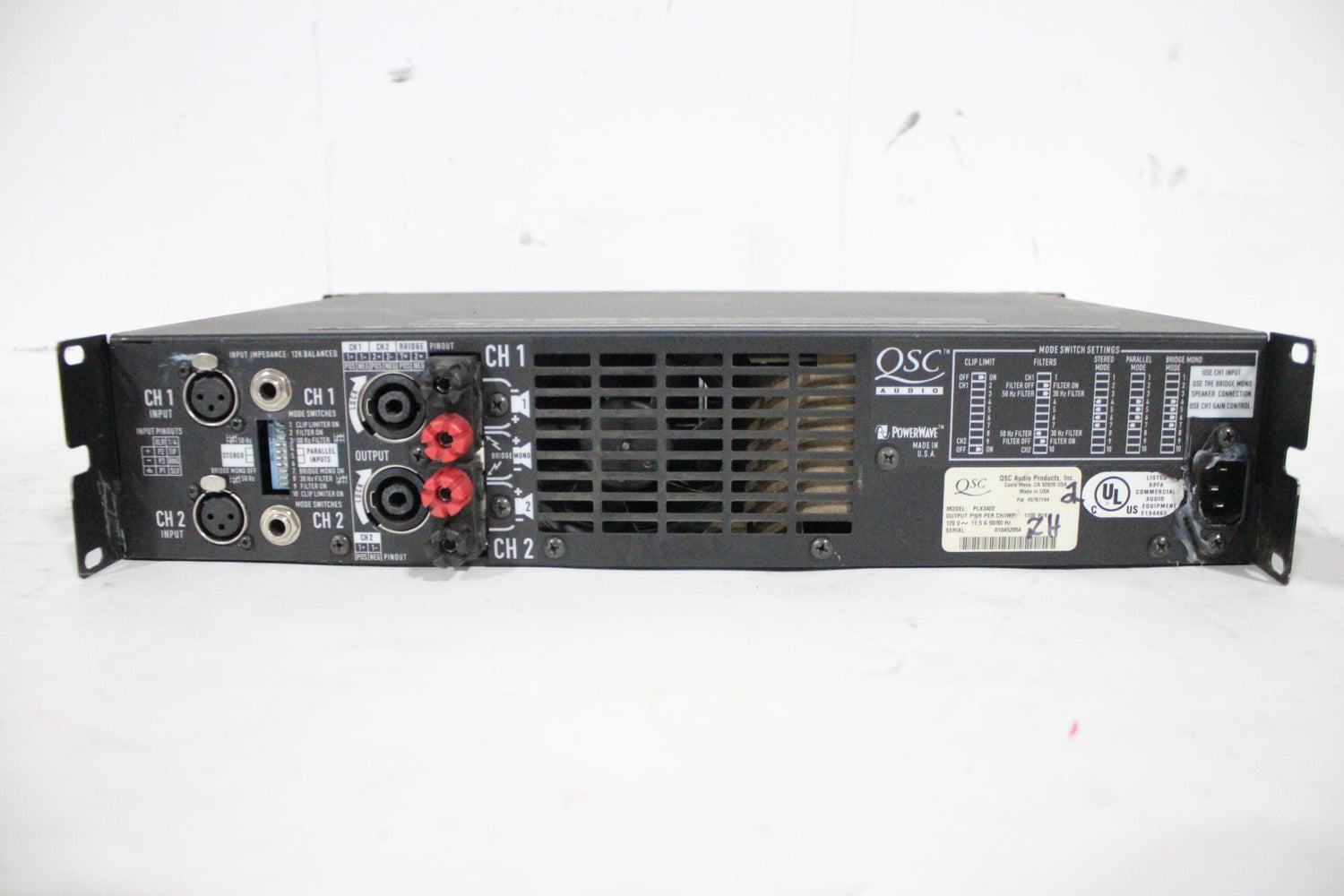 QSC PLX3402 PLX Series Power Amplifier