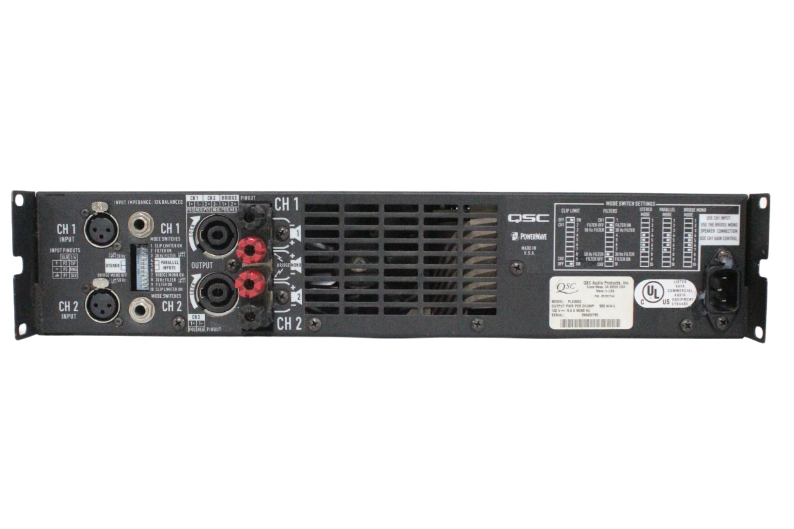 QSC PLX 3002 1500W Power Amplifier – AVGear.com