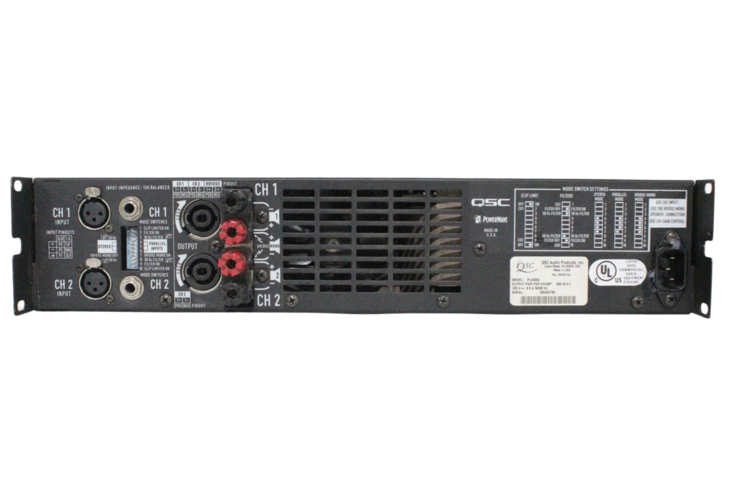 QSC PLX 3002 1500W Power Amplifier