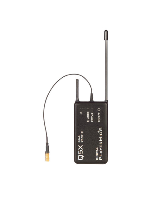 Shure Q5X QT-AD10PS PlayerMic Short Flexible Wireless Bodypack Microphone Transmitter with LEMO 1-Pin Connector (G56: 470 to 636 MHz)
