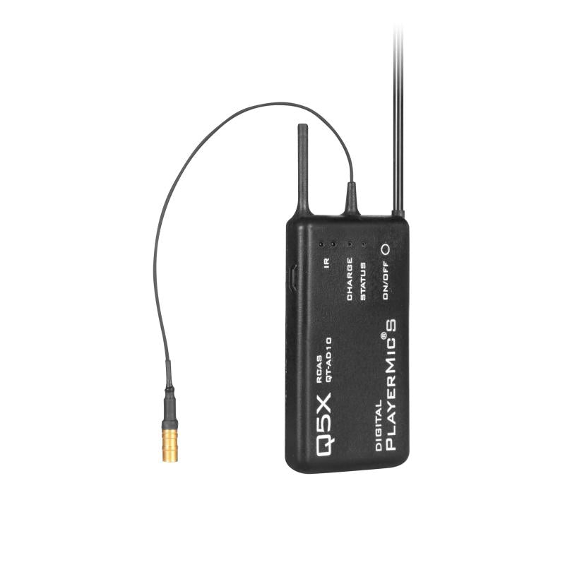 Shure Q5X PlayerMic QTAD10PS Short Flexible Rubber Bodypack for use with Axient Digital Wireless Receivers