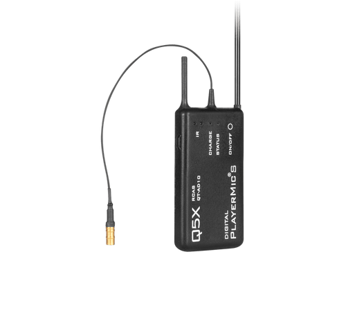 Shure Q5X PlayerMic QTAD10P Flexible Rubber Bodypack Transmitter (K55: 606 - 694 MHz)