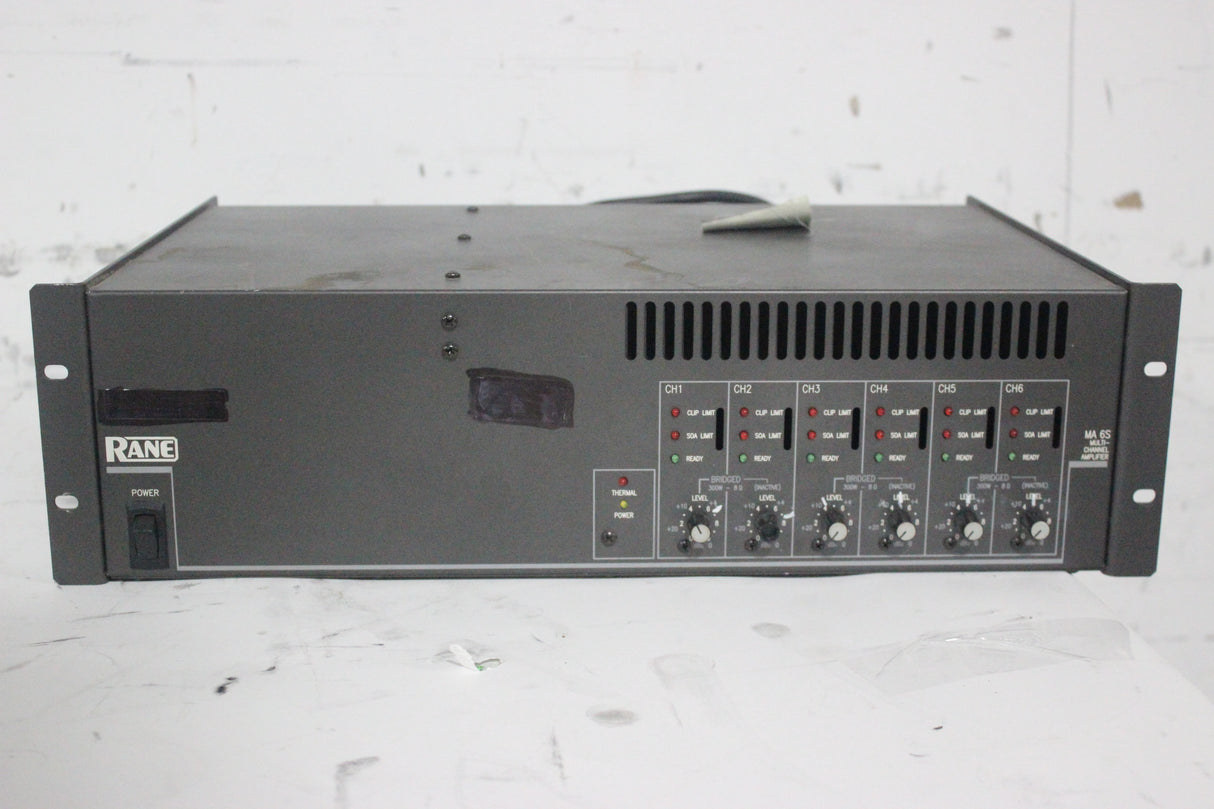 RANE MA 6S Bridgeable Pro Audiophile Multi-Channel Amplifier