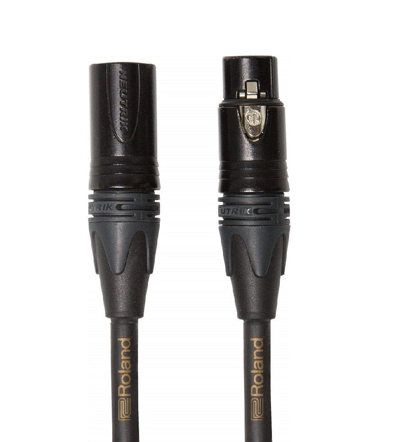 Roland RMC-G Gold Series Neutrik XLR-M to XLR-F Balanced Microphone Cable (3'-25')