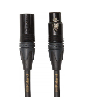 Roland RMC-G Gold Series Neutrik XLR-M to XLR-F Balanced Microphone Cable (3'-25')