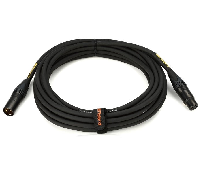 Roland RMC-G Gold Series Neutrik XLR-M to XLR-F Balanced Microphone Cable (3'-25')