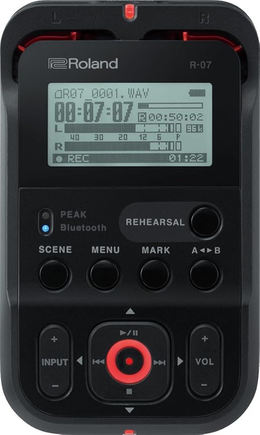 Roland R-07-BK Portable Audio Recorder – Black