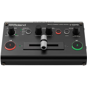 Roland V-02HD STR Multi-Format HDMI Micro Switcher - Streaming Bundle w/ UVC-01