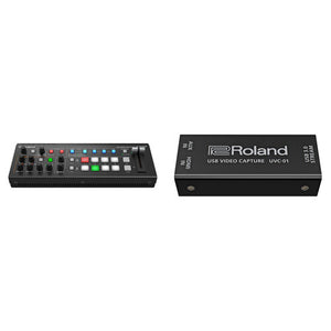 Roland V-1HD PLUS STR Compact 4 x HDMI Video Switcher & UVC-01 USB Capture Device Kit