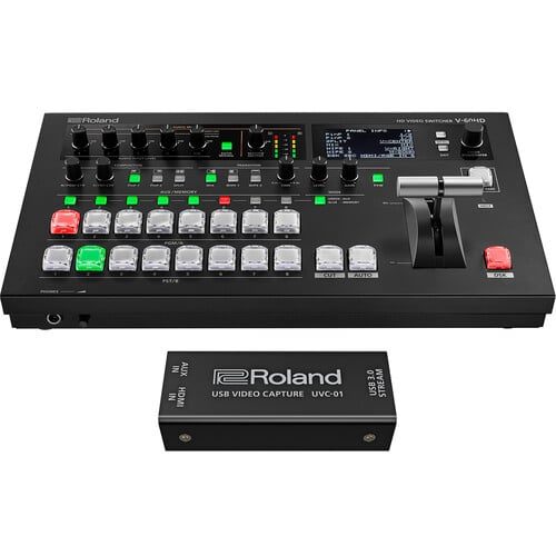 Roland V-60HD STR HD Video Switcher - 6 channel - Streaming Bundle w/ UVC-01