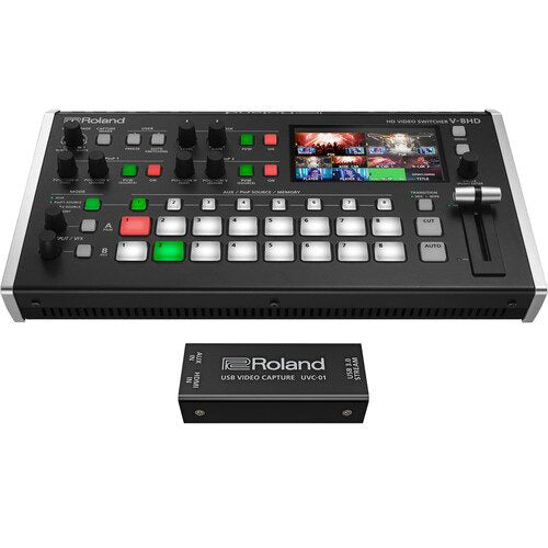 Roland V-8HD STR HD Video Switcher - 8 Channel - Streaming Bundle w/ UVC-01