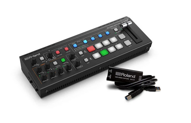 Roland V-1HD+ STR HD Video Switcher - V-1HD+ 4 channel HDMI - Streaming Bundle w/ UVC-01