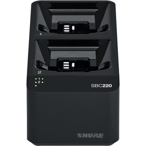 Shure SBC220 Networked 2-Bay Battery Charger without Power Supply