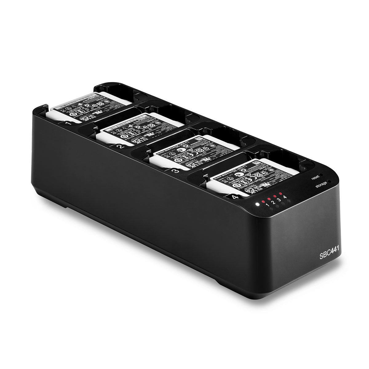 Shure SBC441US 4-Bay Docking Charger with Power Supply for ADXR Wireless Bodypack Receivers and SB910 Batteries