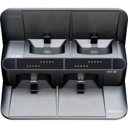 Shure SBC450 4-Bay Networked Docking Station For BN & GN Power Supply Not Included SBC450