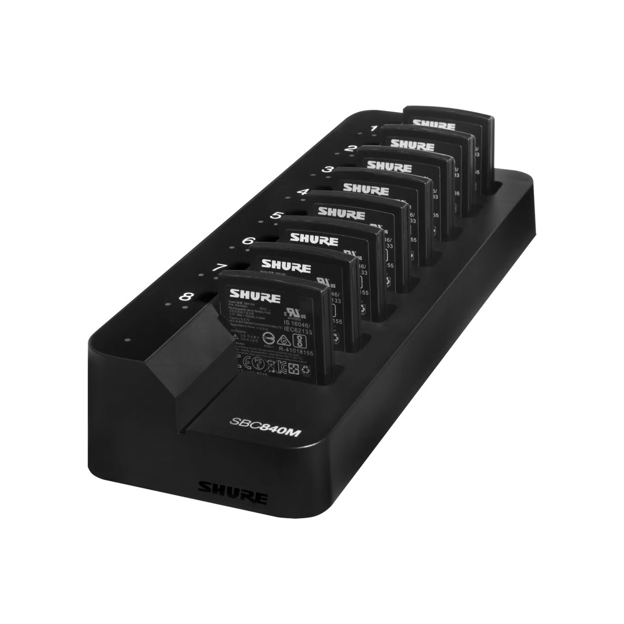 Shure SBC840M-US Networked Eight-Bay Battery-Only Tray Charger