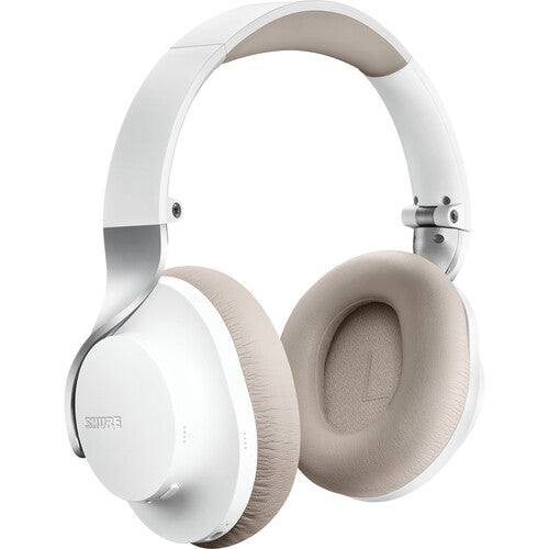 Shure SBH1DYWH1 AONIC 40 Noise-Canceling Wireless Over-Ear Headphones (White/Tan)