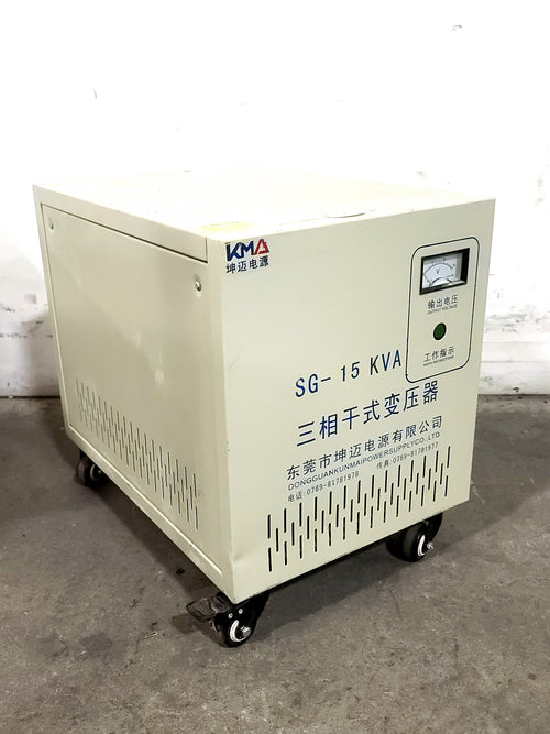 SG 15KVA 220v To 380v Three Phase Auto Transformer w/ Wheels