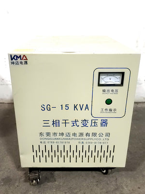 SG 15KVA 220v To 380v Three Phase Auto Transformer w/ Wheels