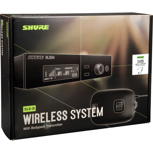 Shure SLXD14/SM35 Digital Wireless Cardioid Performance Headset Microphone System (J52: 558 to 602 + 614 to 616 MHz)