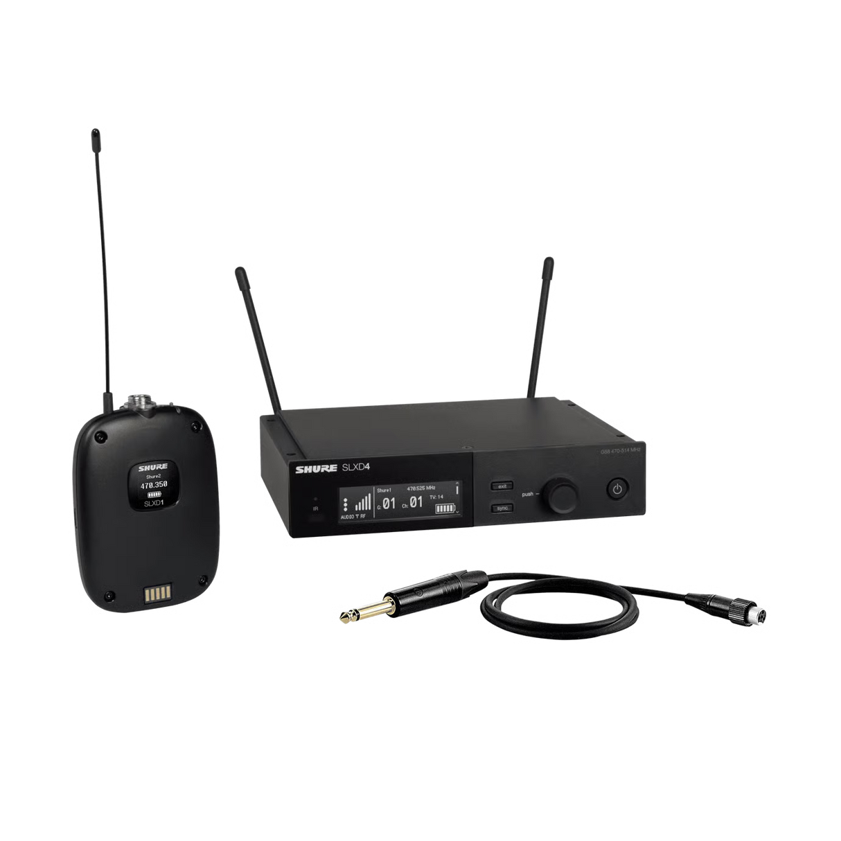 Shure SLXD14-G58 Combo Wireless System with SLXD1 Bodypack & SLXD4 Receiver
