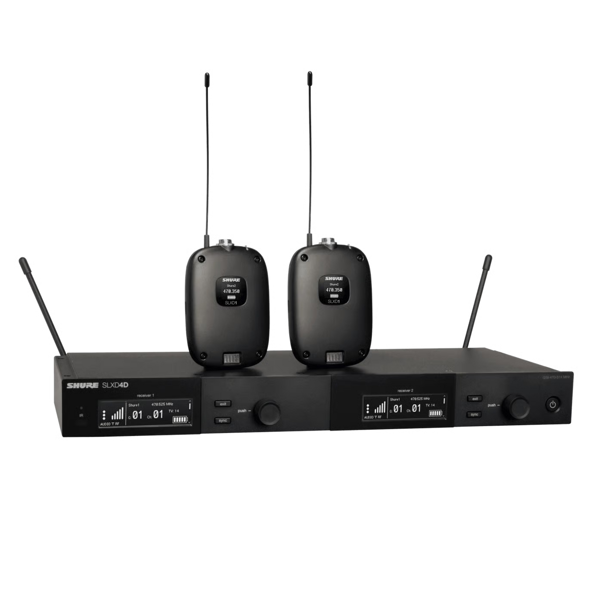 Shure SLXD14D Dual-Channel Digital Wireless Bodypack System