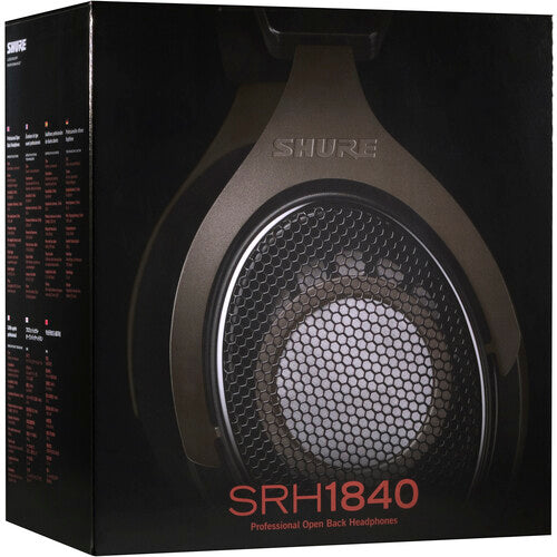 Shure SRH1840 Open-Back Over-Ear Headphones (New Packaging)