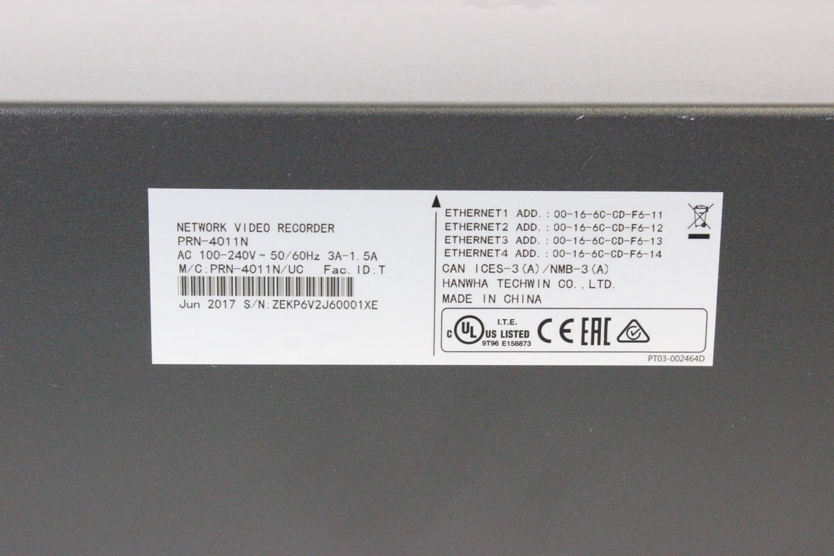Samsung PRN-4011N 64 Channel 12M 4K Network Video Recorder