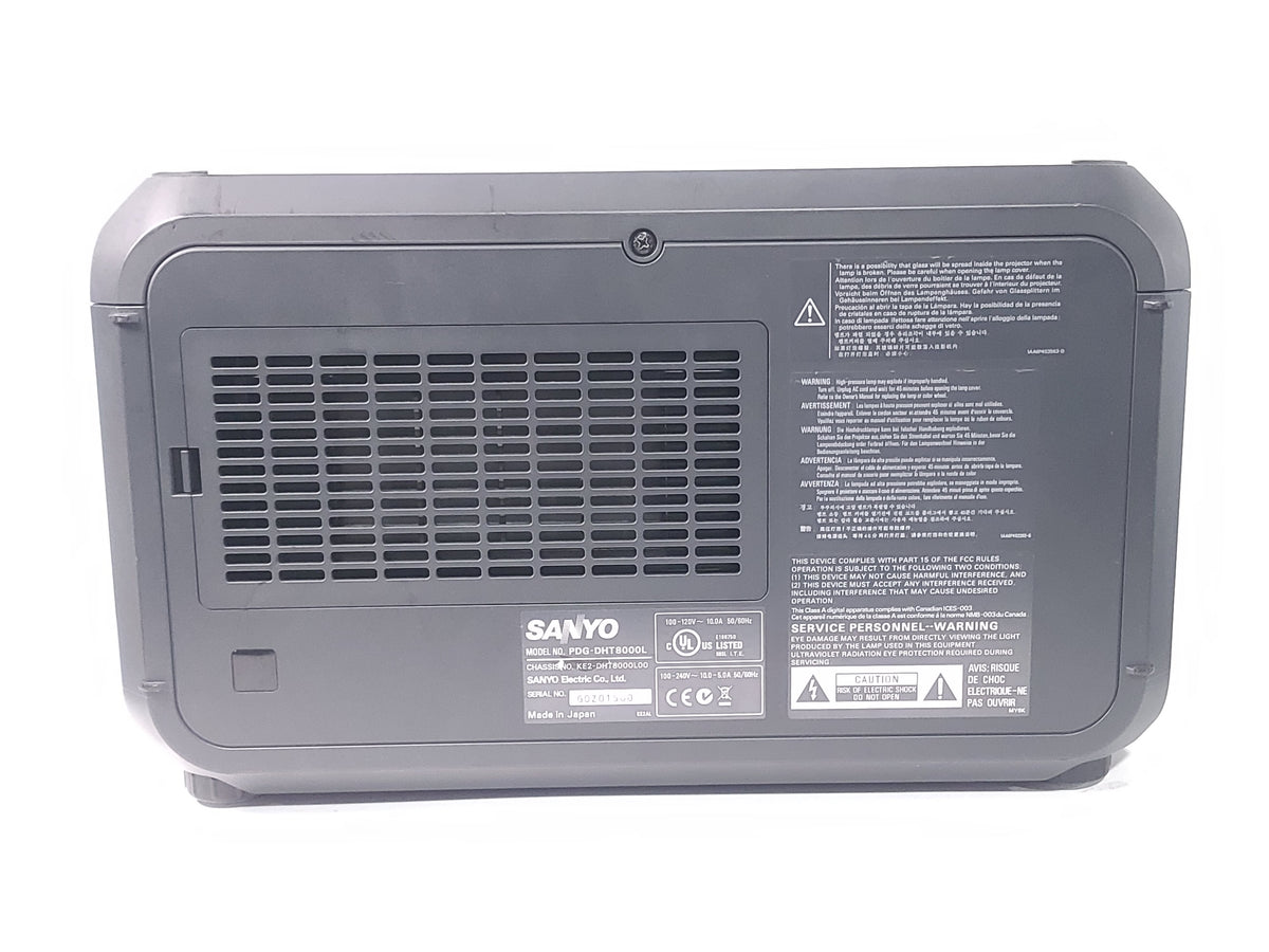 Sanyo PDG-DHT8000L 8,000 Lumens HD 1-Chip DLP Projector (144 Hours) w/ Remote and PSU in Rolling Hard Case
