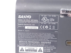Sanyo PLC-XP200L 7,000 Lumens XGA 1.30 3LCD Large Venue Projector (366 Hours)