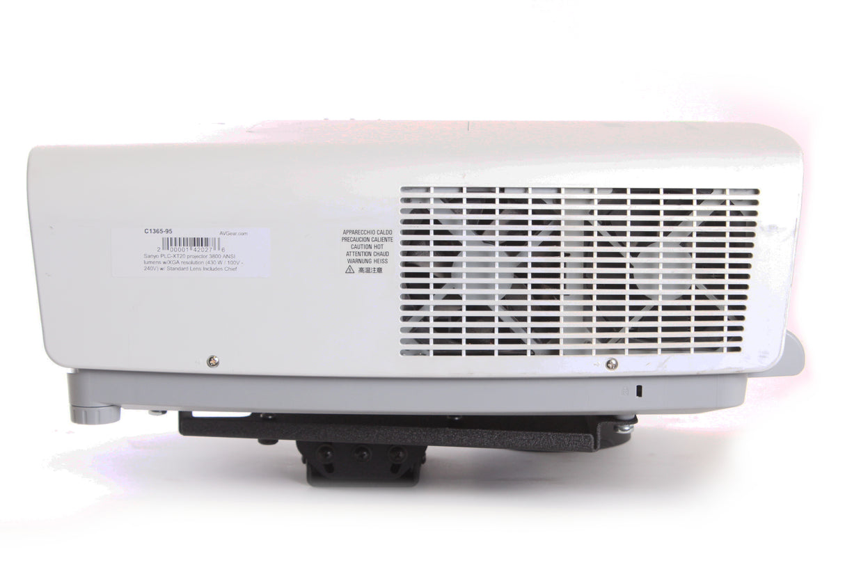 Sanyo PLC-XT20 projector 3800 ANSI lumens w/XGA resolution (430 W / 100V - 240V) w/ Standard Lens Includes Chief Ceiling Mount - (Lamp Hours: 2794/Lamp NEEDS replacement)