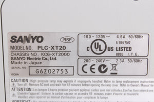 Sanyo PLC-XT20 projector 3800 ANSI lumens w/XGA resolution (430 W / 100V - 240V) w/ Standard Lens Includes Chief Ceiling Mount - (Lamp Hours: 2794/Lamp NEEDS replacement)