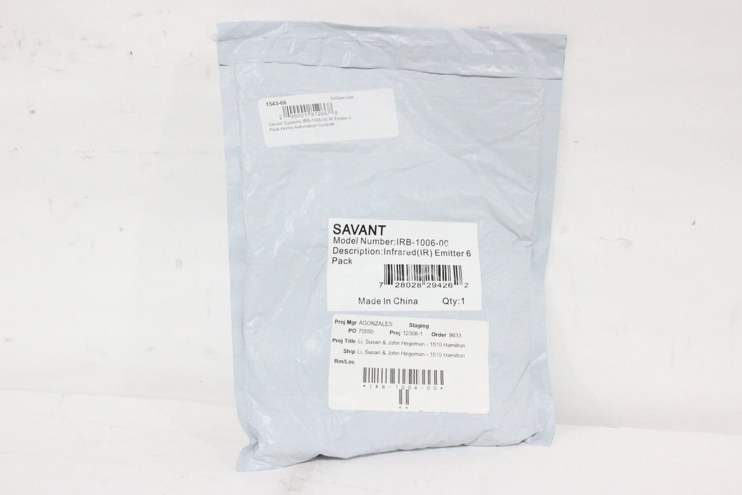 Savant IRB-1006-00 IR Emitter 6 Pack Home Automation Control4